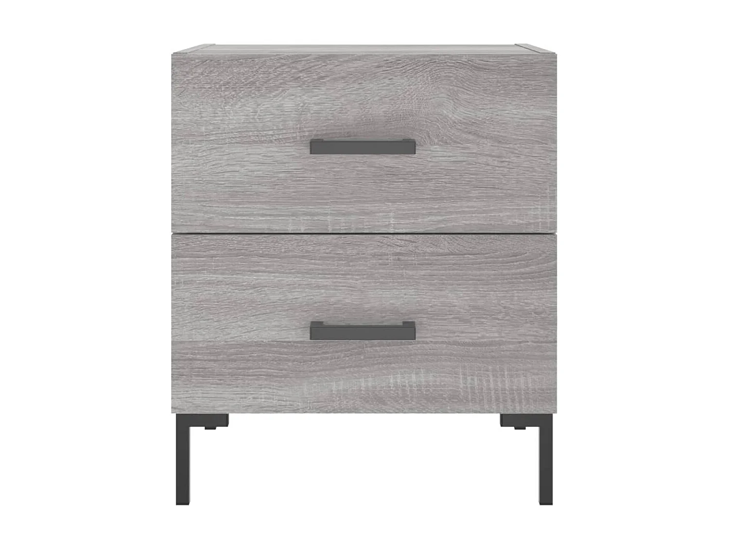 2er-Set Nachttische Nachtschrank Grau Sonoma 40x35x47,5 cm Holzwerkstoff -RN88224
