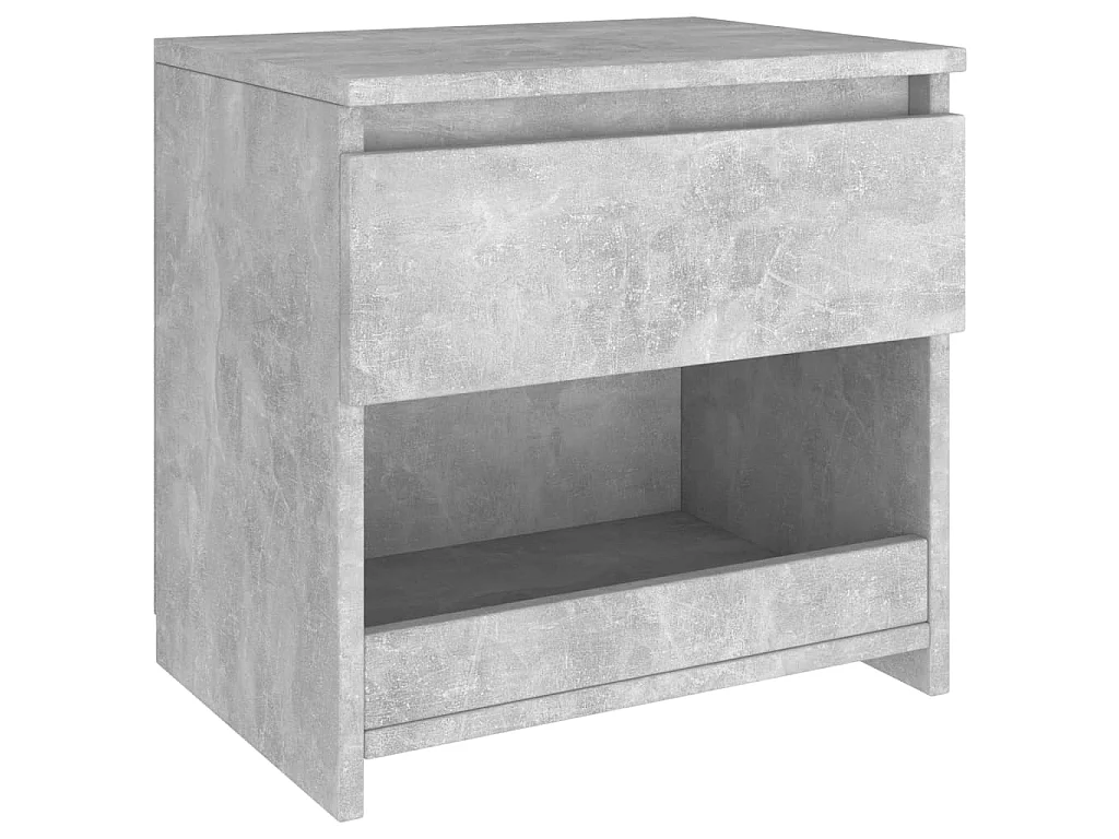 Nachttisch Betongrau Nachtschrank 40x30x39 cm Holzwerkstoff -RN73669