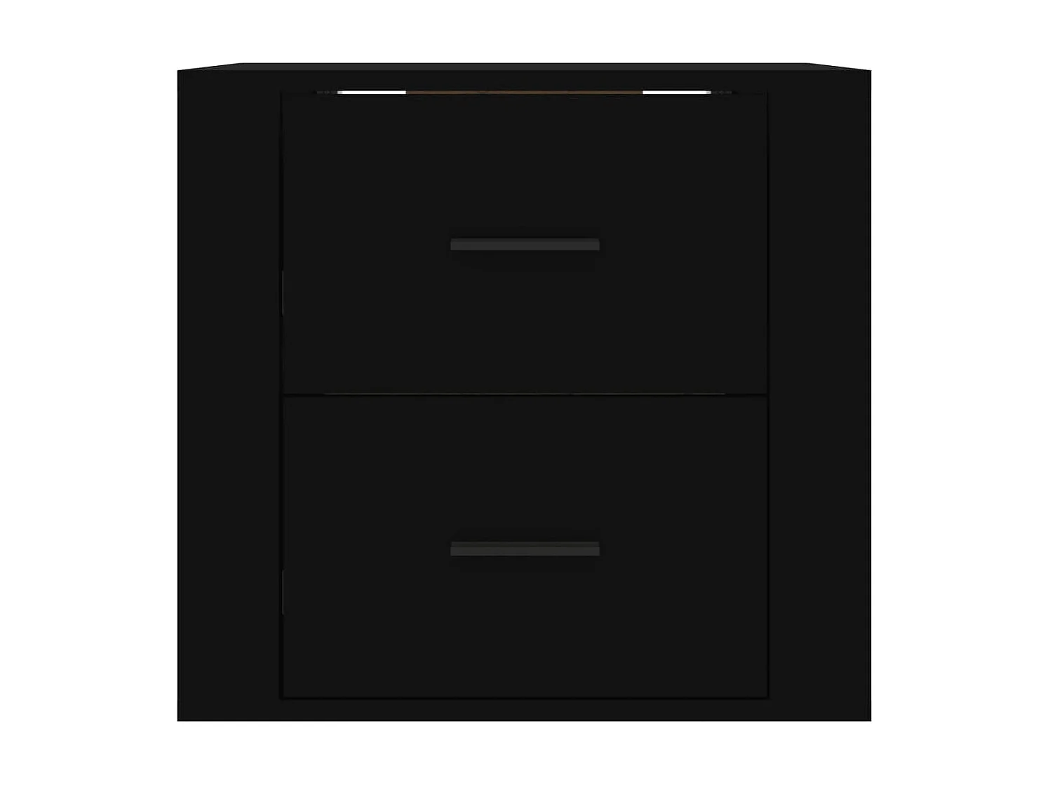 Wand-Nachttisch Nachtschrank Schwarz 50x36x47 cm -RN61581