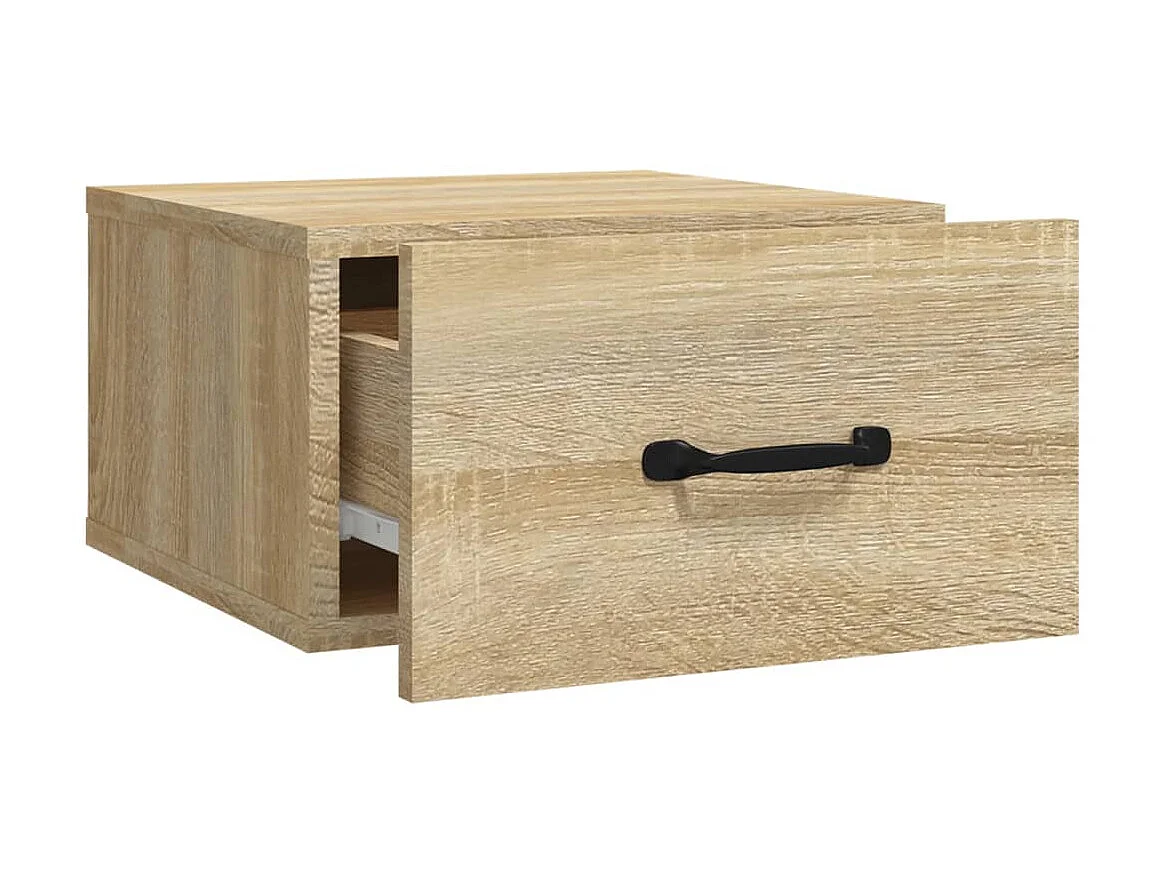 2er-Set Wand-Nachttische Nachtschrank Sonoma-Eiche 35x35x20 cm -RN89486
