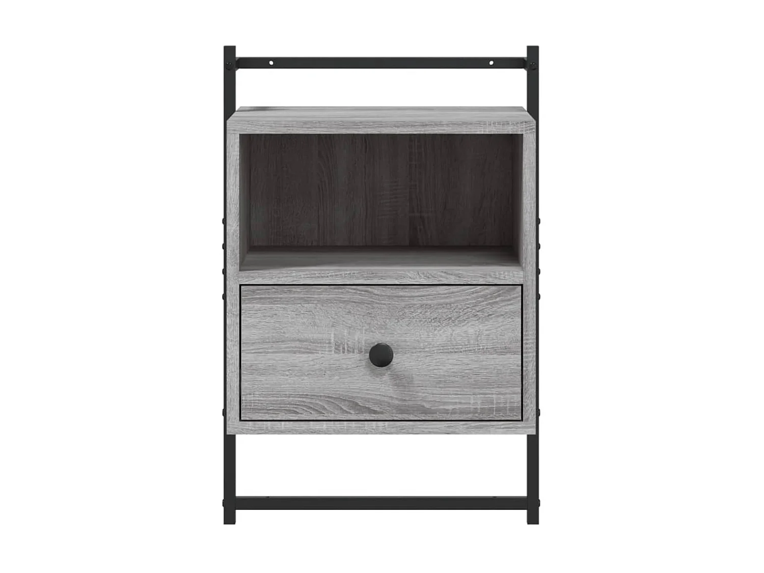2er-Set Wand-Nachttische Nachtschrank Grau Sonoma 40x30x61 cm Holzwerkstoff -RN88205