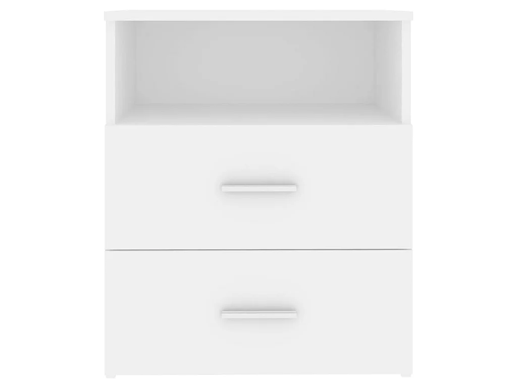 2er-Set Nachttische Nachtschrank Weiß 50x32x60 cm -RN73768