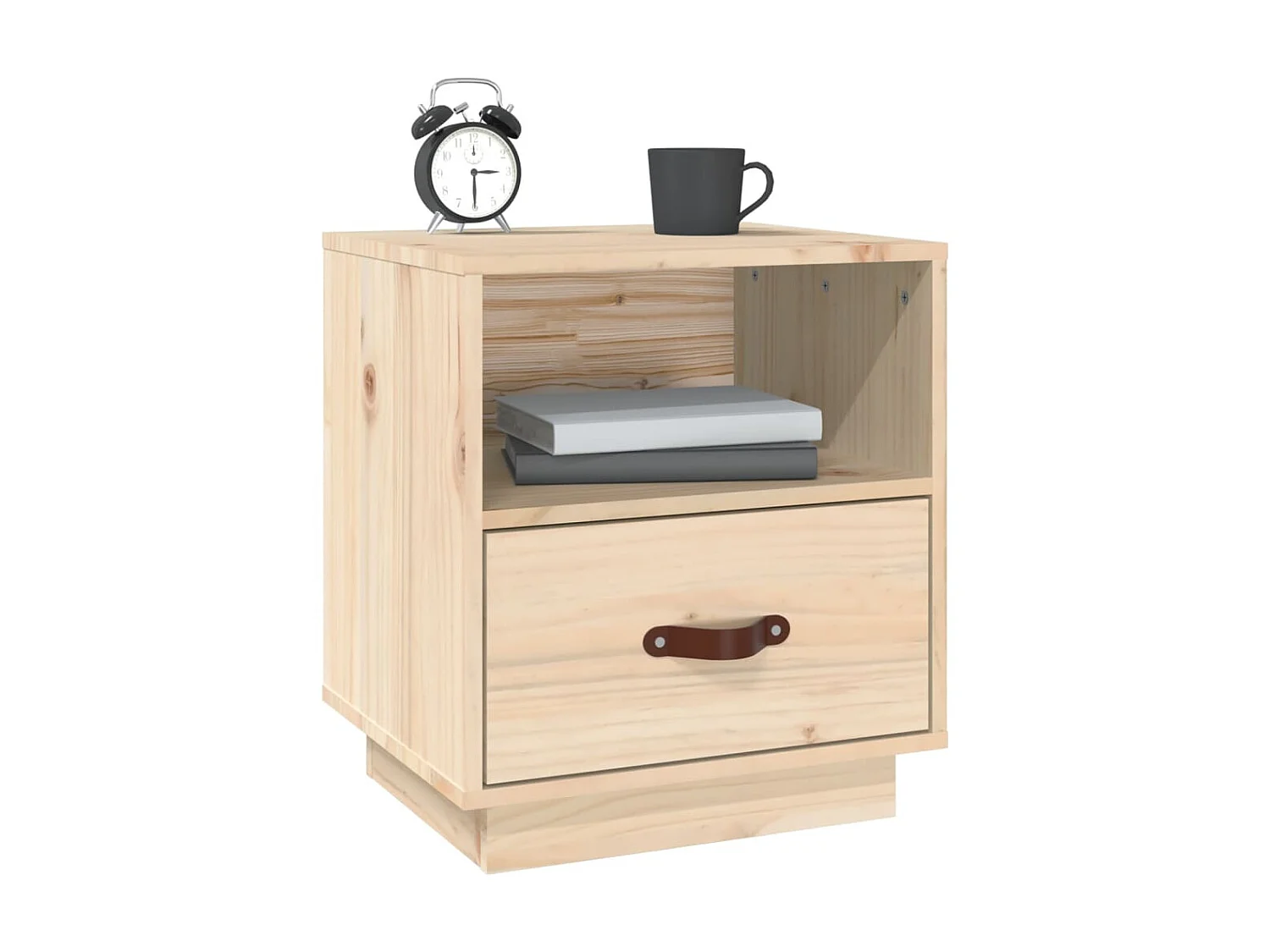 Nachttisch Nachtschrank 40x34x45 cm Massivholz Kiefer -RN25327