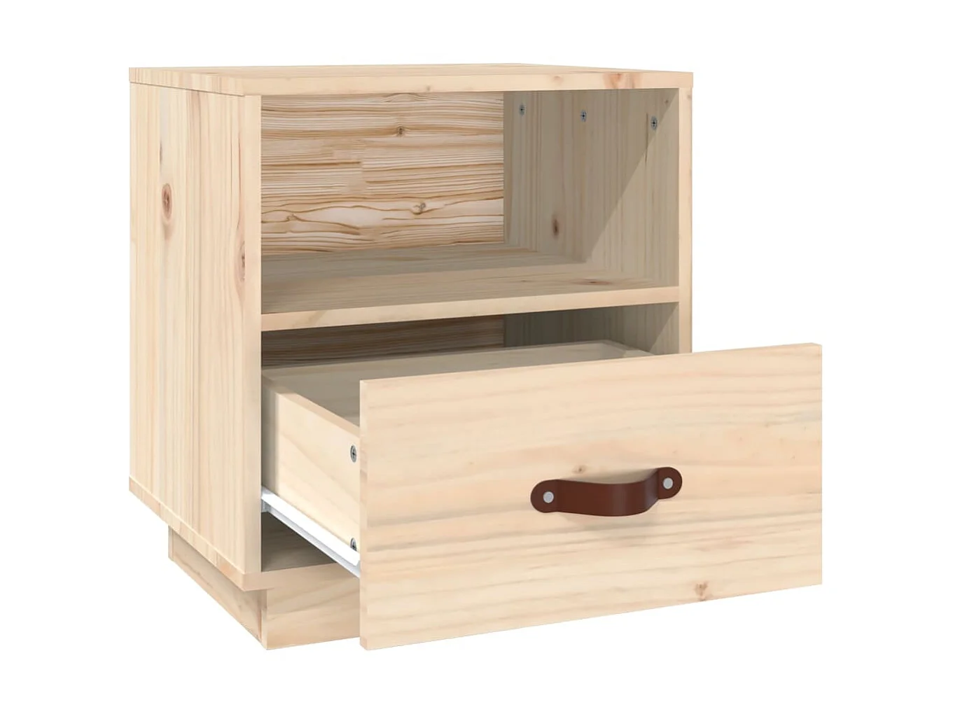 Nachttisch Nachtschrank 40x34x45 cm Massivholz Kiefer -RN25327