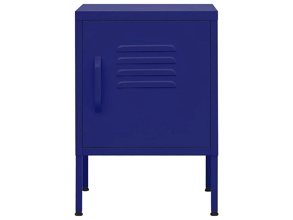 Nachttisch Nachtschrank Marineblau 35x35x51 cm Stahl -RN73632