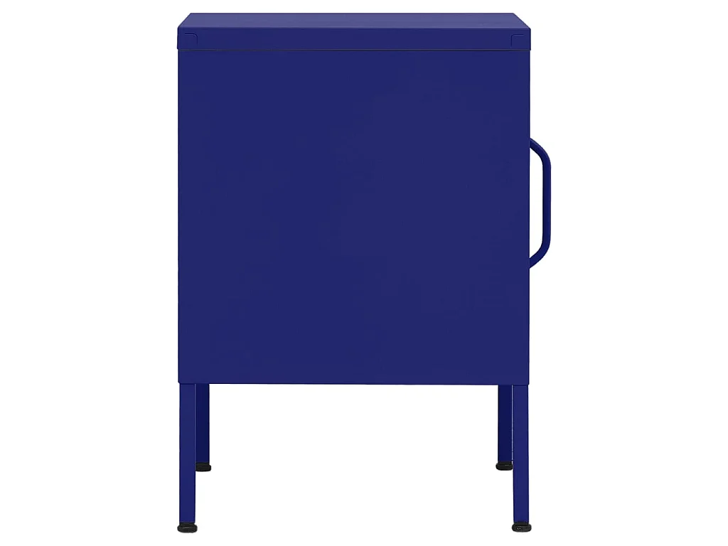 Nachttisch Nachtschrank Marineblau 35x35x51 cm Stahl -RN73632