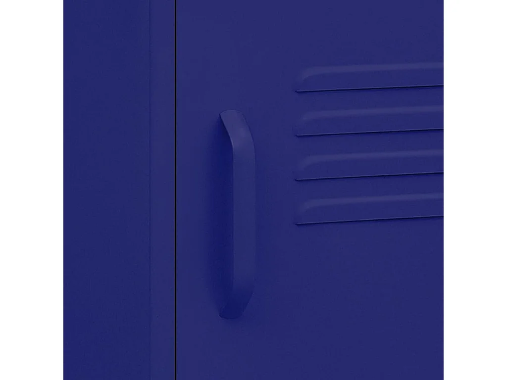 Nachttisch Nachtschrank Marineblau 35x35x51 cm Stahl -RN73632