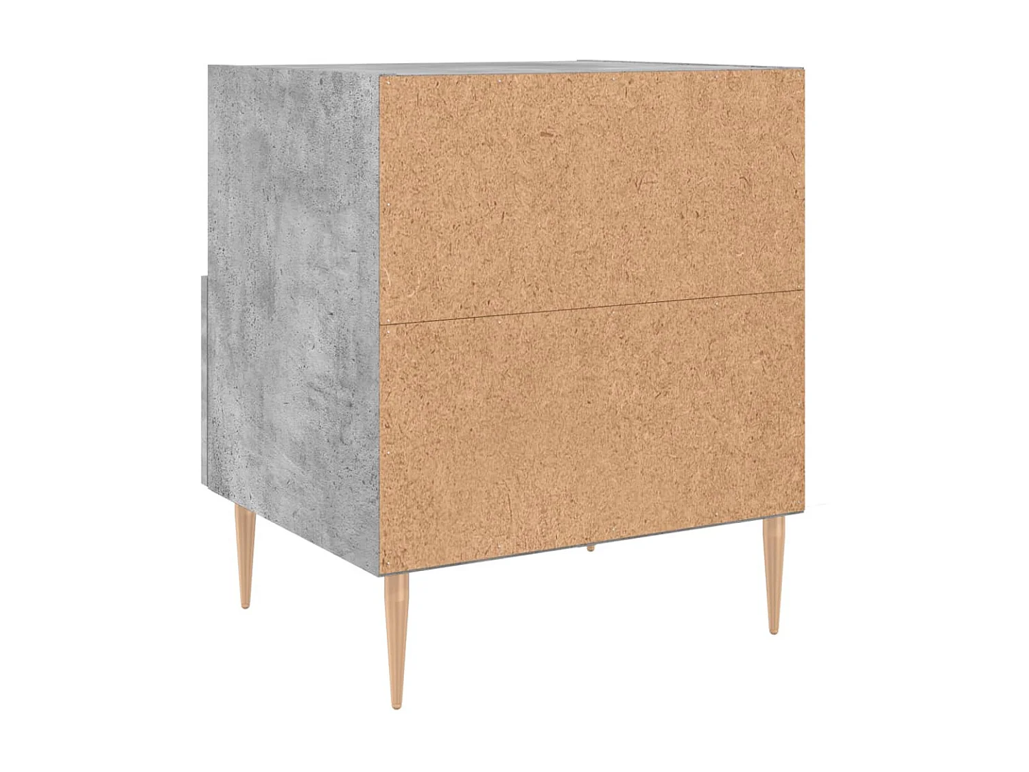 Nachttisch Betongrau Nachtschrank 40x35x47,5 cm Holzwerkstoff -RN14169