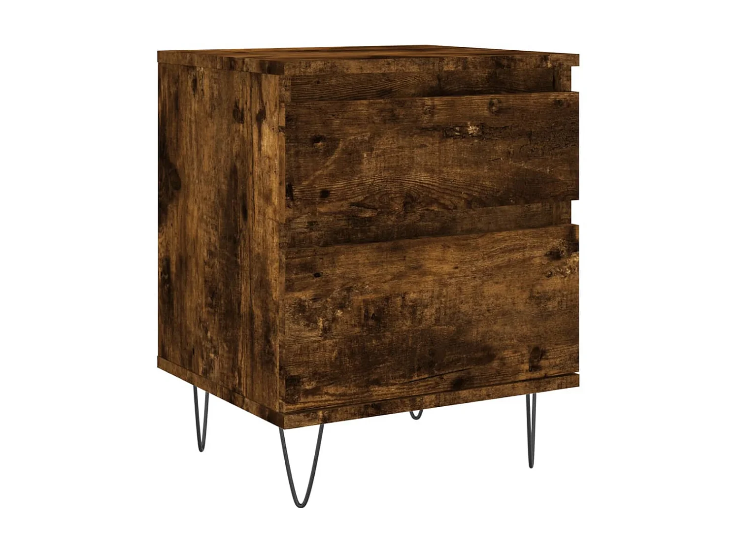 2er-Set Nachttische Nachtschrank Räuchereiche 40x35x50 cm Holzwerkstoff -RN59560