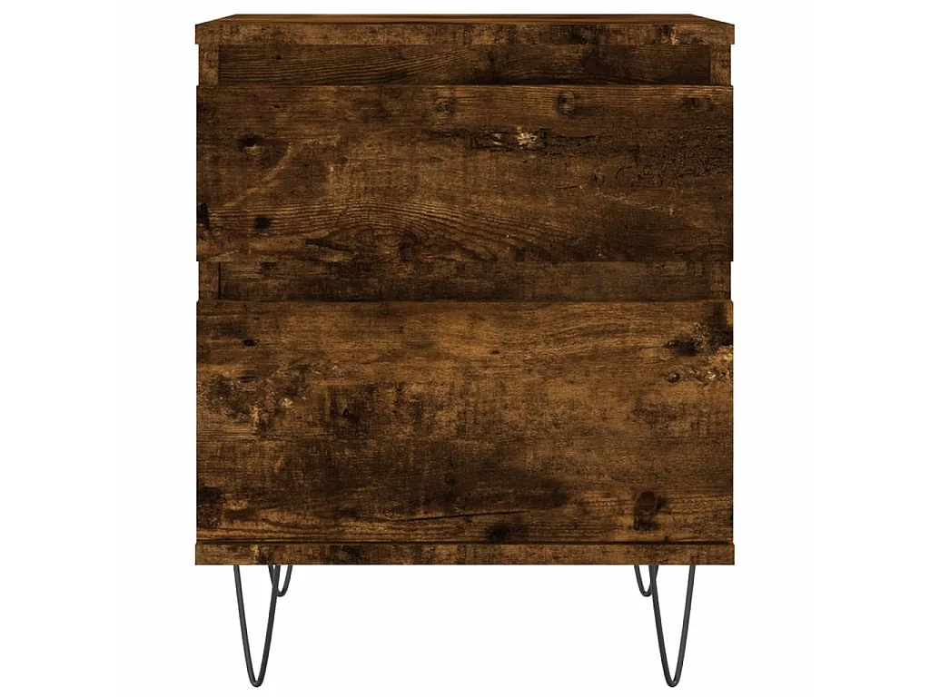 2er-Set Nachttische Nachtschrank Räuchereiche 40x35x50 cm Holzwerkstoff -RN59560