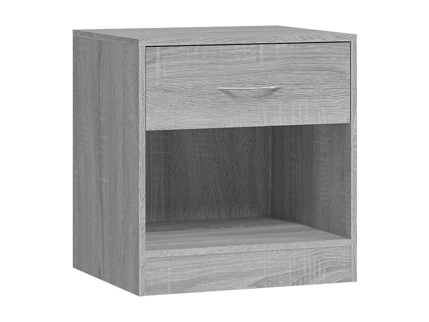 2er-Set Nachttische Nachtschrank mit Schublade Grau Sonoma -RN26440