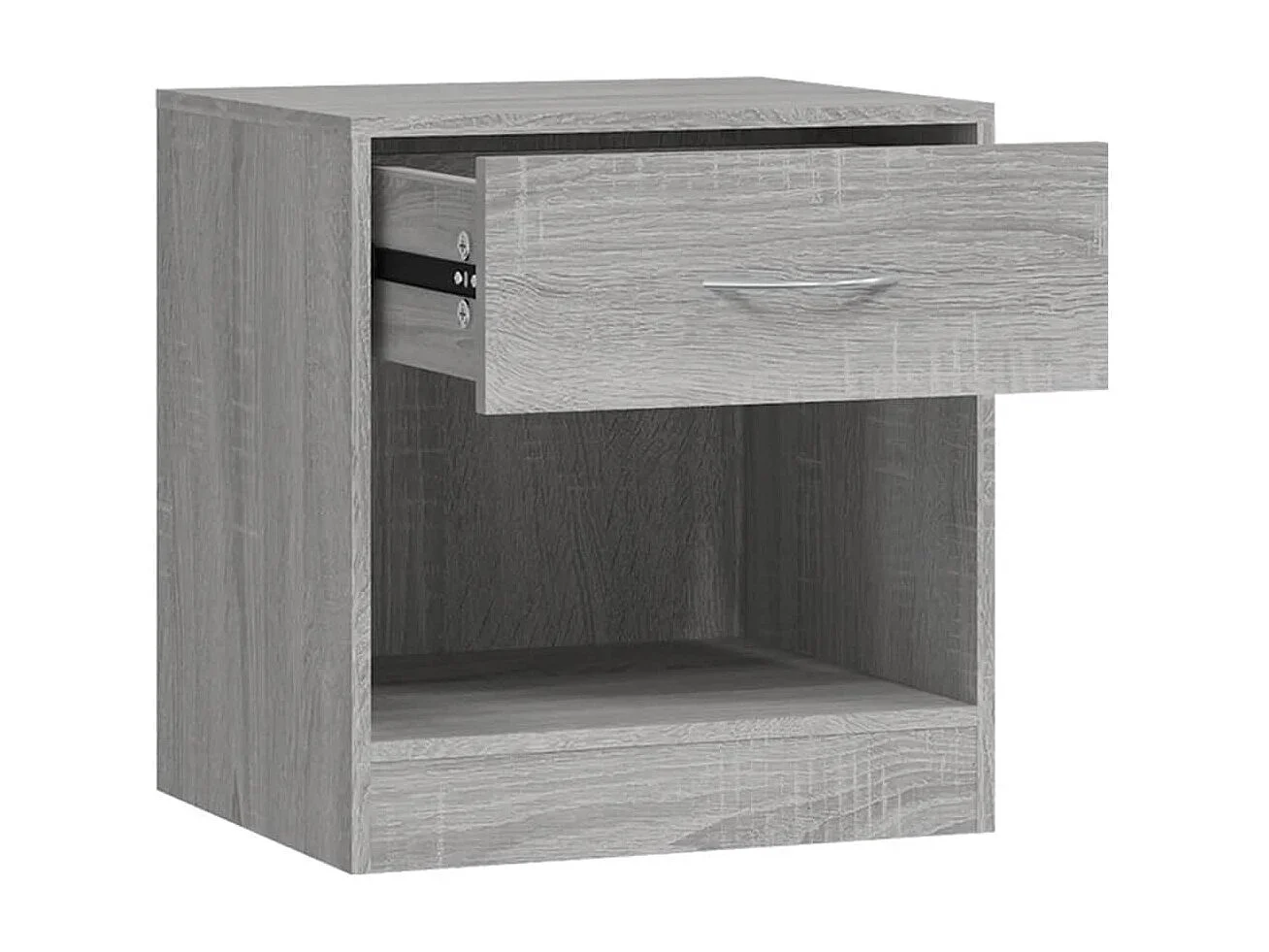 2er-Set Nachttische Nachtschrank mit Schublade Grau Sonoma -RN26440