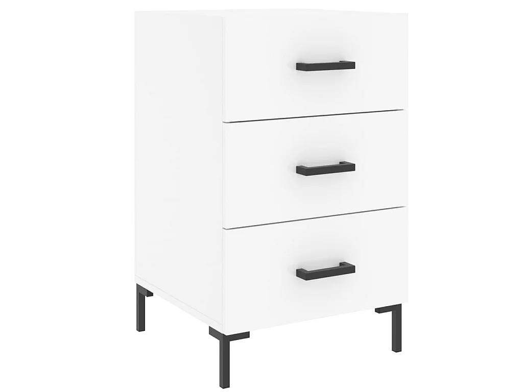 Nachttisch Nachtschrank Weiß 40x40x66 cm Holzwerkstoff -RN85692