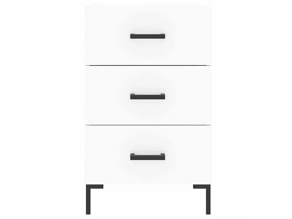 Nachttisch Nachtschrank Weiß 40x40x66 cm Holzwerkstoff -RN85692