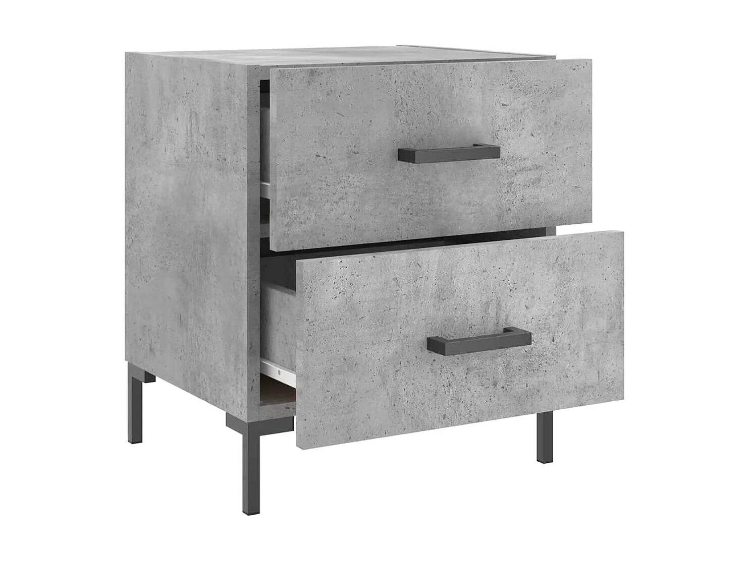 Nachttisch Betongrau Nachtschrank 40x35x47,5 cm Holzwerkstoff -RN22420