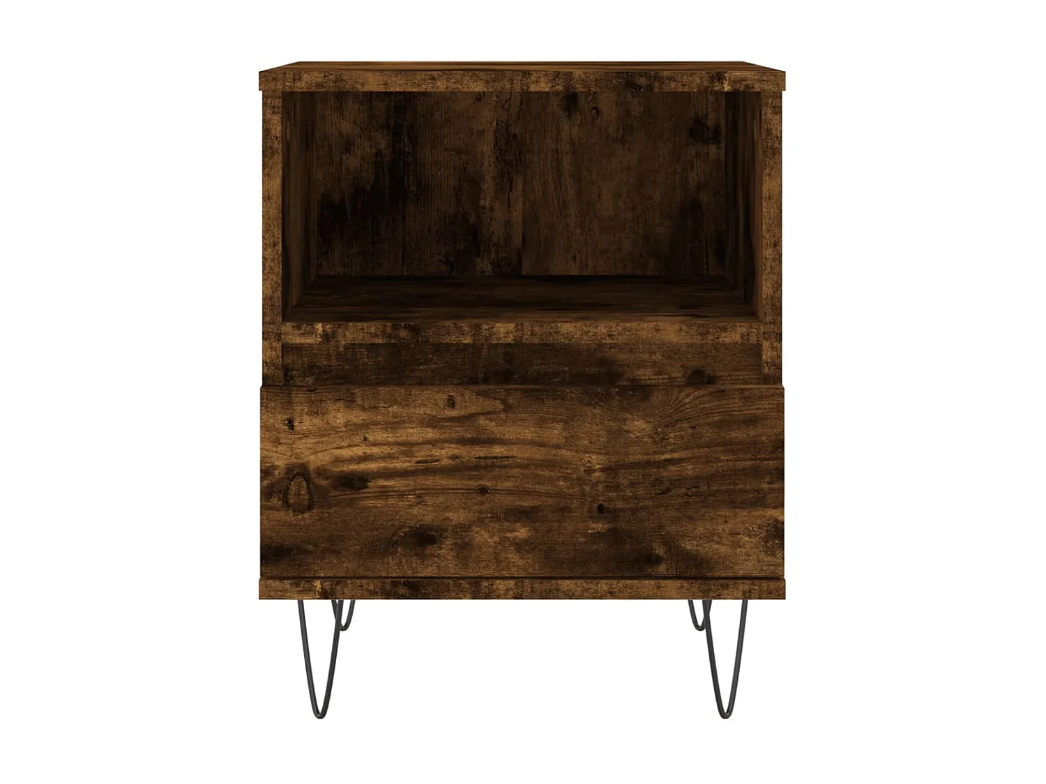 Nachttisch Nachtschrank Räuchereiche 40x35x50 cm Holzwerkstoff -RN48511