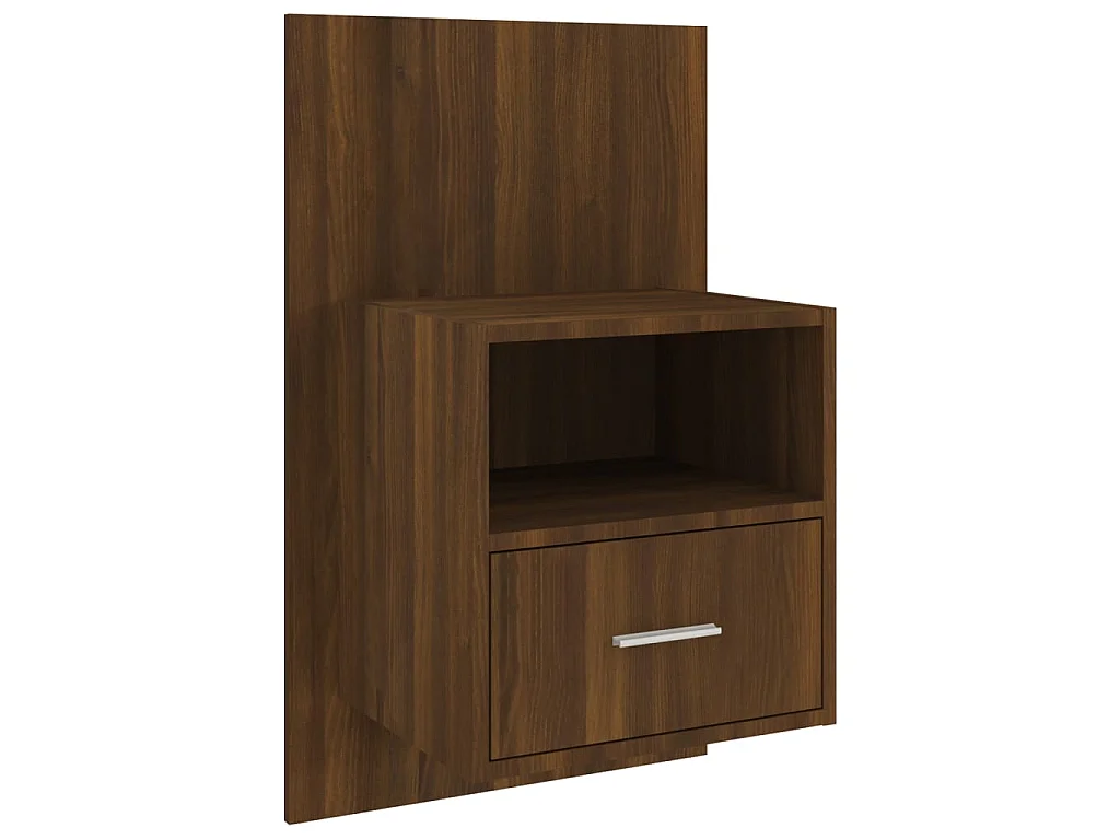 Wand-Nachttisch Nachtschrank Braun Eichen-Optik -RN38053