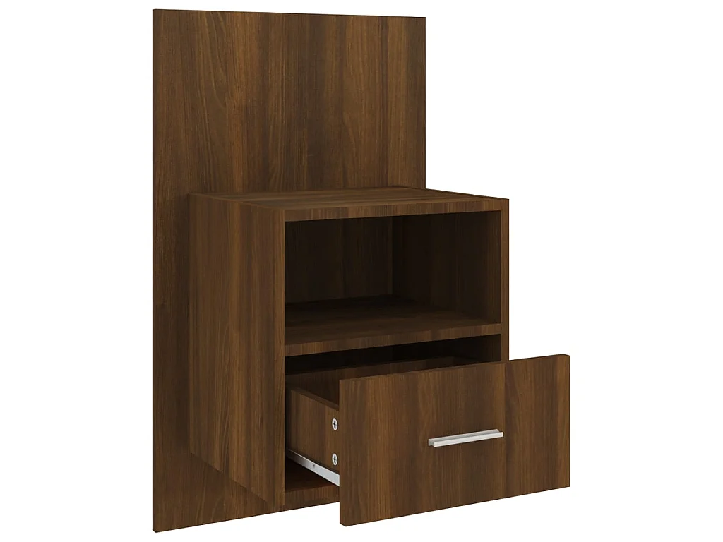 Wand-Nachttisch Nachtschrank Braun Eichen-Optik -RN38053