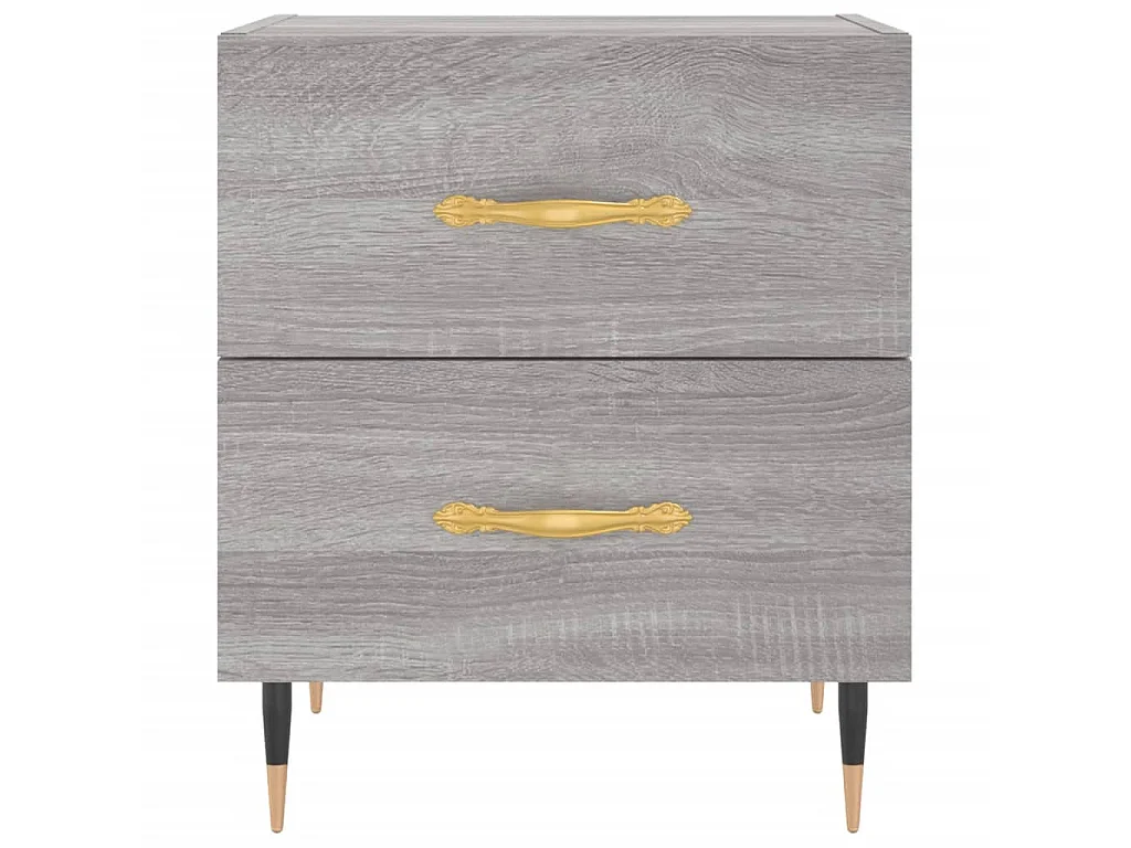 Nachttisch Grau Nachtschrank Sonoma 40x35x47,5 cm Holzwerkstoff -RN93016