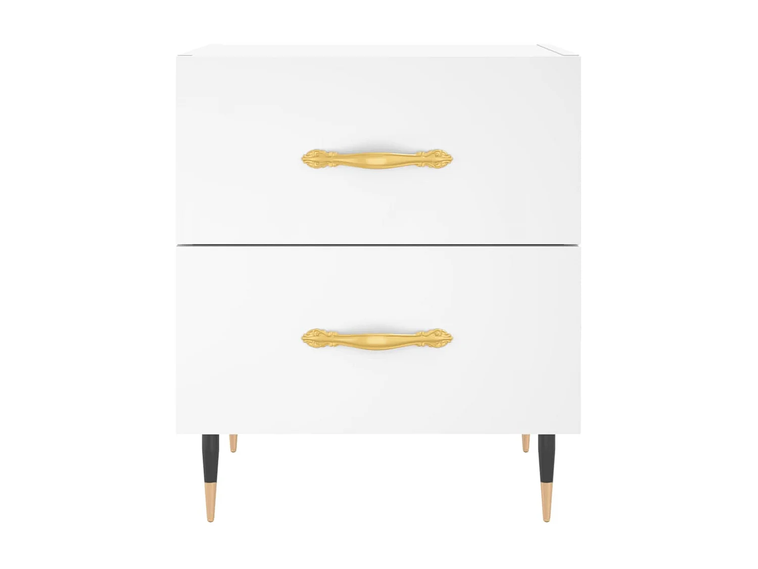 2er-Set Nachttische Nachtschrank Weiß 40x35x47,5 cm Holzwerkstoff -RN81382