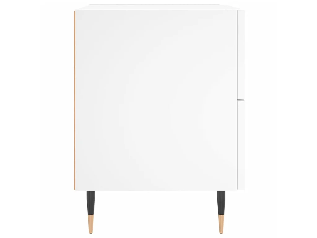 2er-Set Nachttische Nachtschrank Weiß 40x35x47,5 cm Holzwerkstoff -RN81382