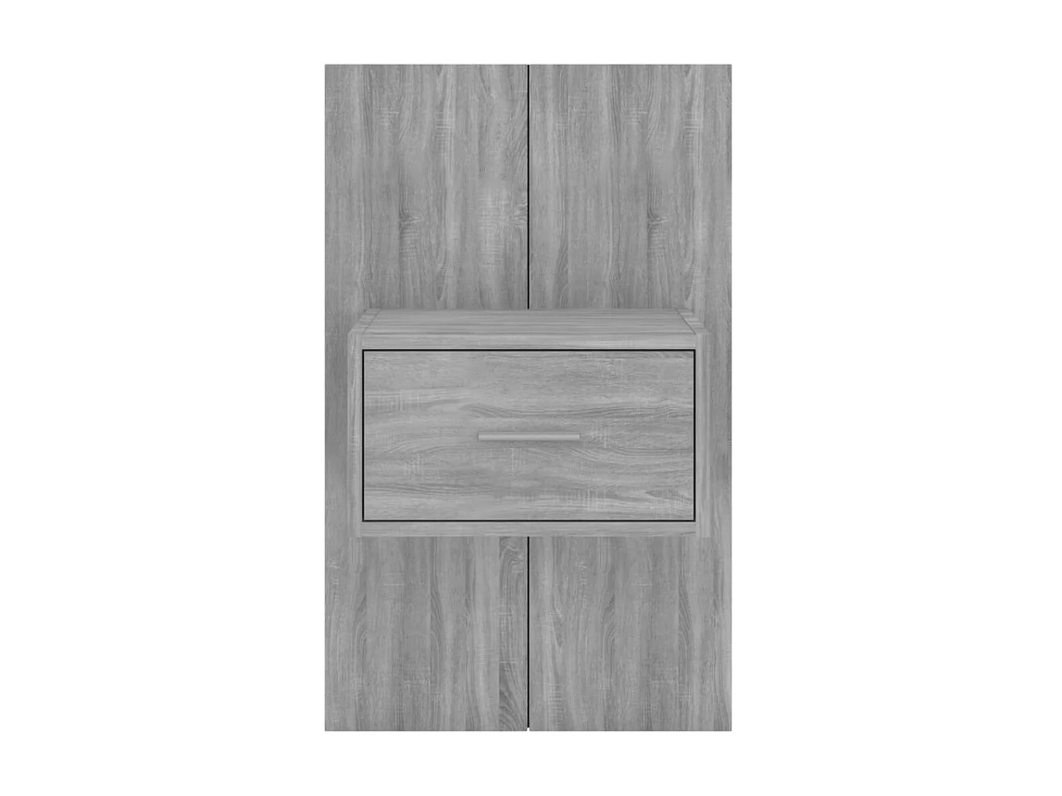 2er-Set Wand-Nachttische Nachtschrank Grau Sonoma -RN93595