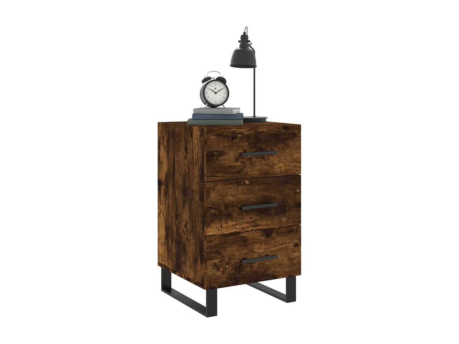 Nachttisch Nachtschrank Räuchereiche 40x40x66 cm Holzwerkstoff -RN92082