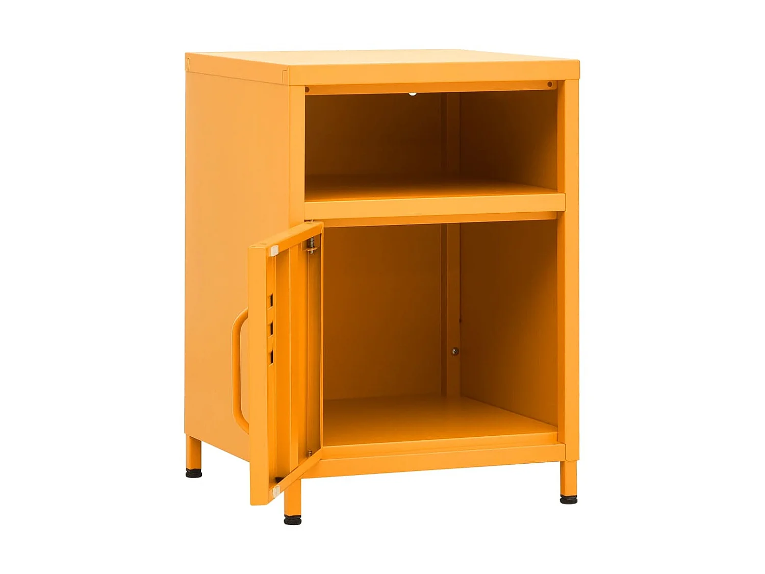 Nachttisch Nachtschrank Senfgelb 35x35x51 cm Stahl -RN41719