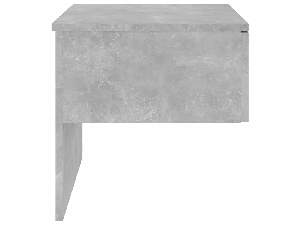 2er-Set Wand-Nachttische Nachtschrank Betongrau -RN31499