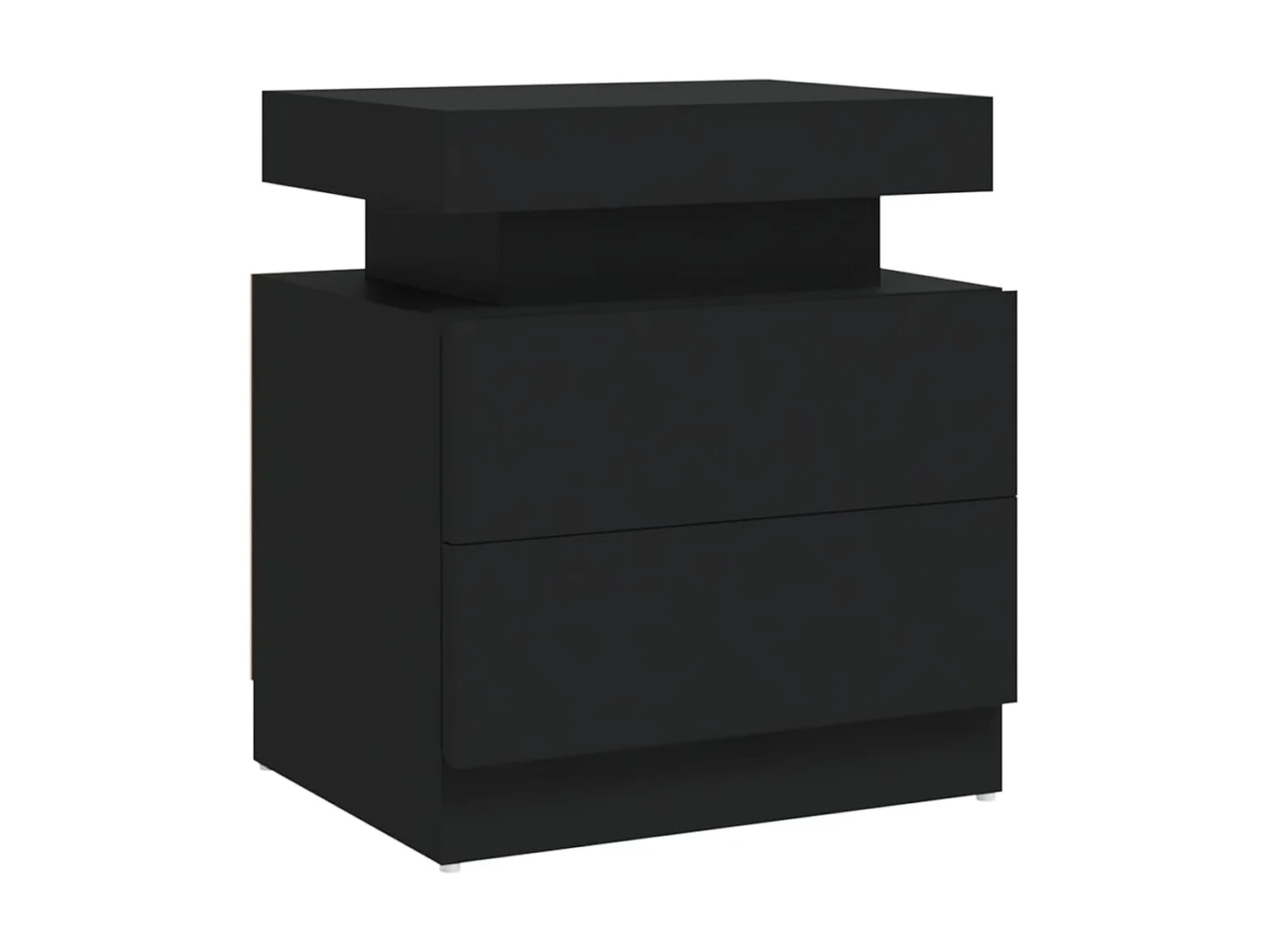 Nachttisch Nachtschrank Schwarz 45x35x52 cm Holzwerkstoff -RN42585