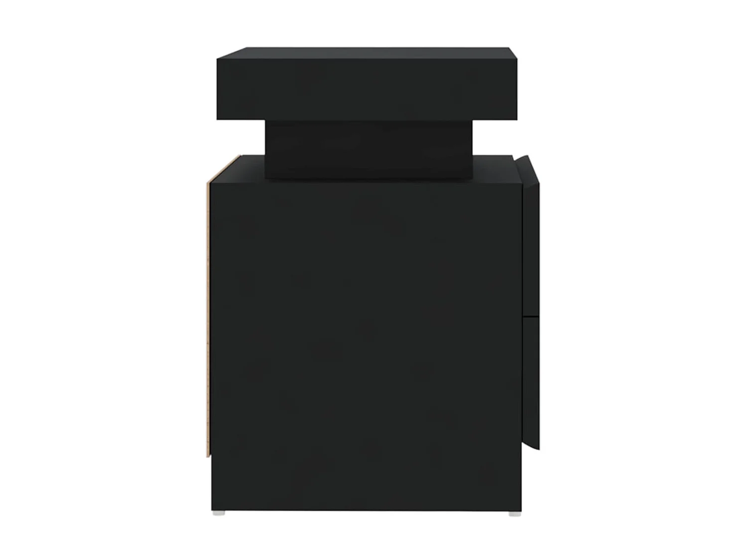 Nachttisch Nachtschrank Schwarz 45x35x52 cm Holzwerkstoff -RN42585