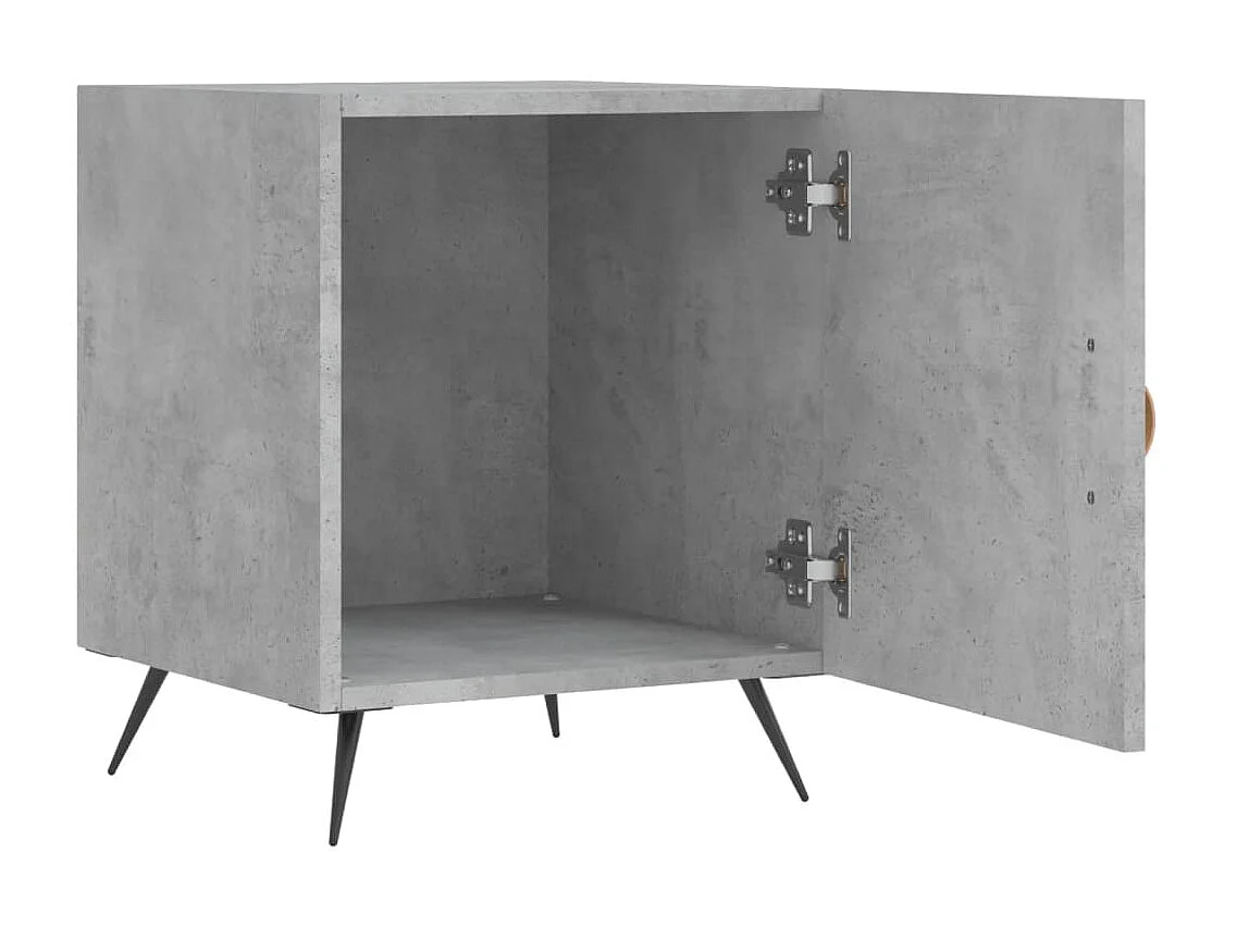 2er-Set Nachttische Nachtschrank Betongrau 40x40x50 cm Holzwerkstoff -RN53661