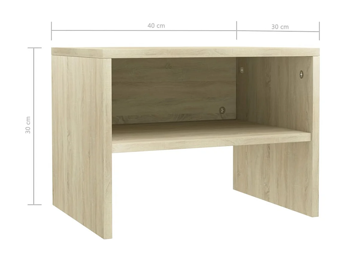 Nachttisch Nachtschrank Sonoma-Eiche 40x30x30 cm Holzwerkstoff -RN79186