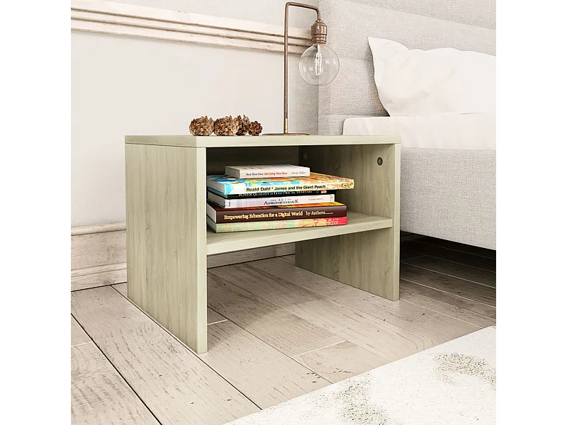 Nachttisch Nachtschrank Sonoma-Eiche 40x30x30 cm Holzwerkstoff -RN79186