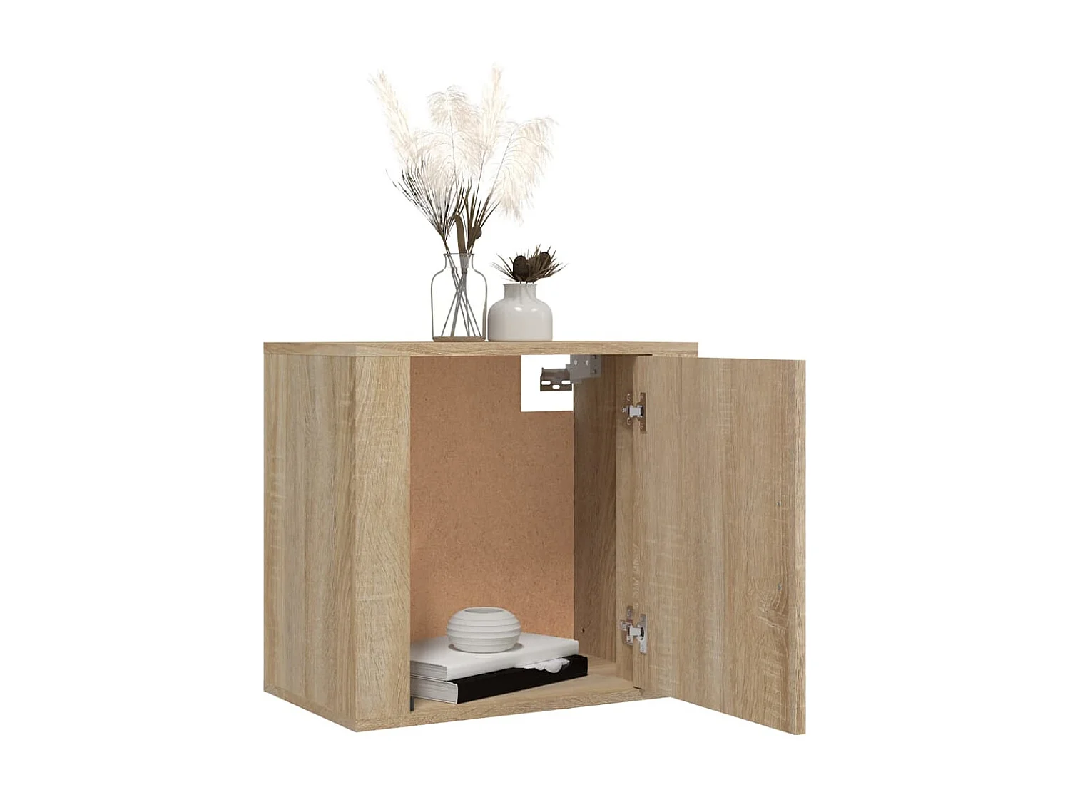 2er-Set Wand-Nachttische Nachtschrank Sonoma-Eiche 50x30x47 cm -RN14883