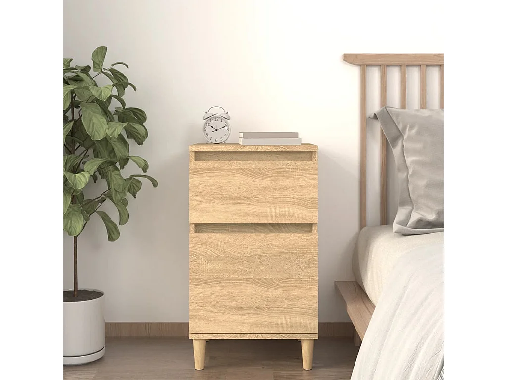 Nachttisch Nachtschrank Sonoma-Eiche 40x35x70 cm -RN95446