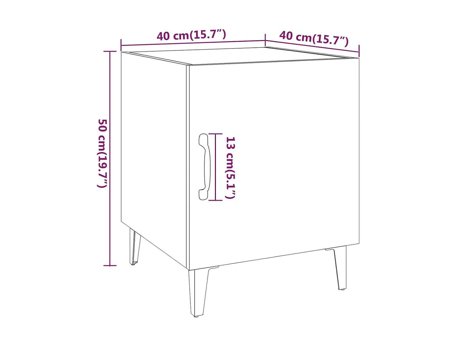 Nachttisch Nachtschrank Braun Eichen-Optik Holzwerkstoff -RN27139