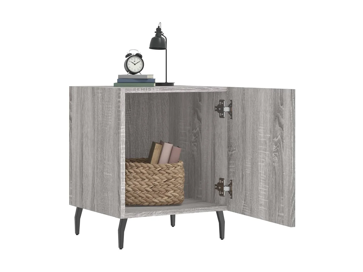 2er-Set Nachttische Nachtschrank Grau Sonoma 40x40x50 cm Holzwerkstoff -RN69792