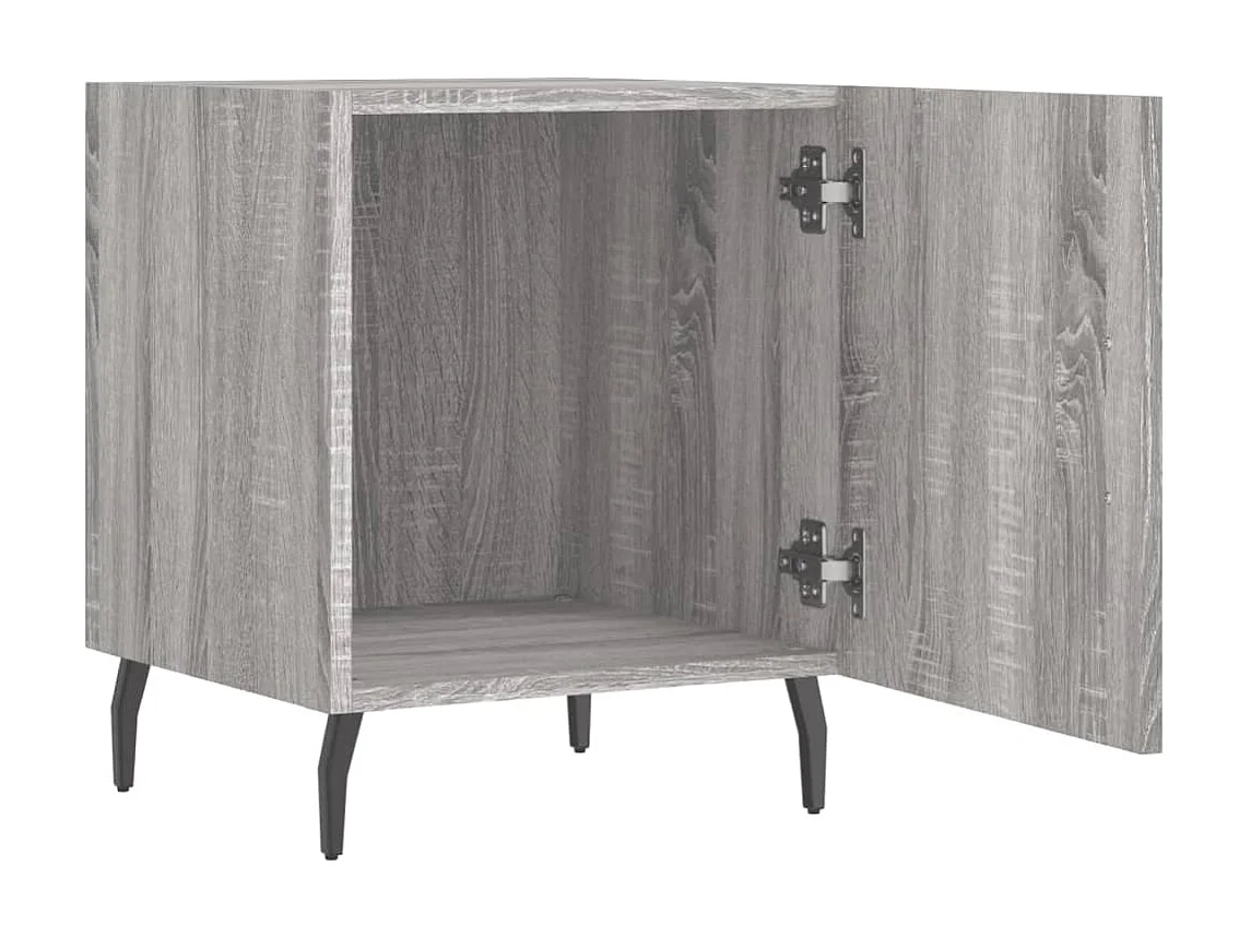 2er-Set Nachttische Nachtschrank Grau Sonoma 40x40x50 cm Holzwerkstoff -RN69792