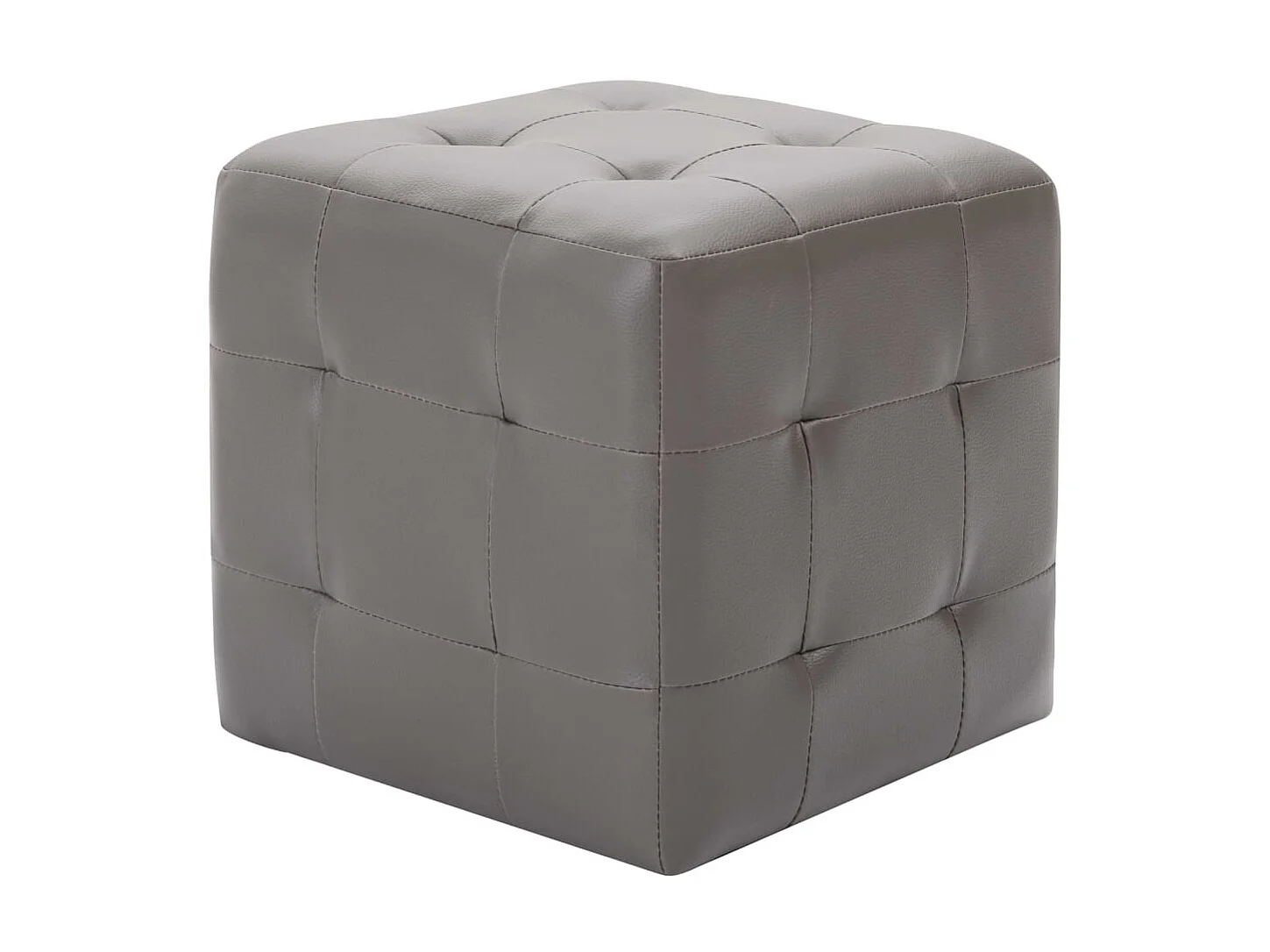 2er-Set Nachttische Nachtschrank Grau 30×30×30 cm Kunstleder -RN33467