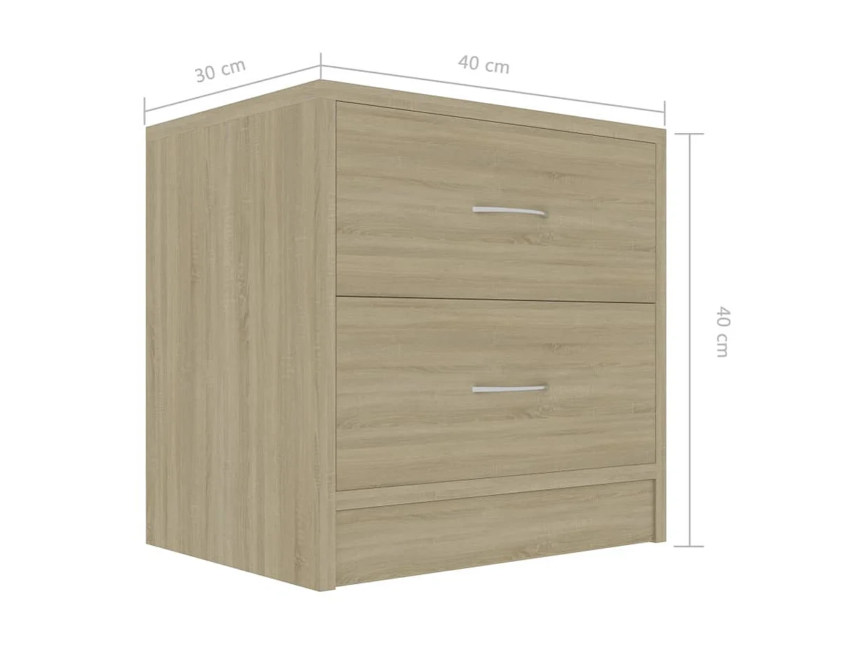 Nachttisch Nachtschrank Sonoma-Eiche 40x30x40 cm Holzwerkstoff -RN39087