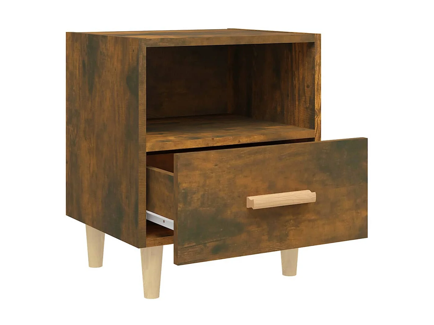 Nachttisch Nachtschrank Räuchereiche 40x35x47 cm -RN22557