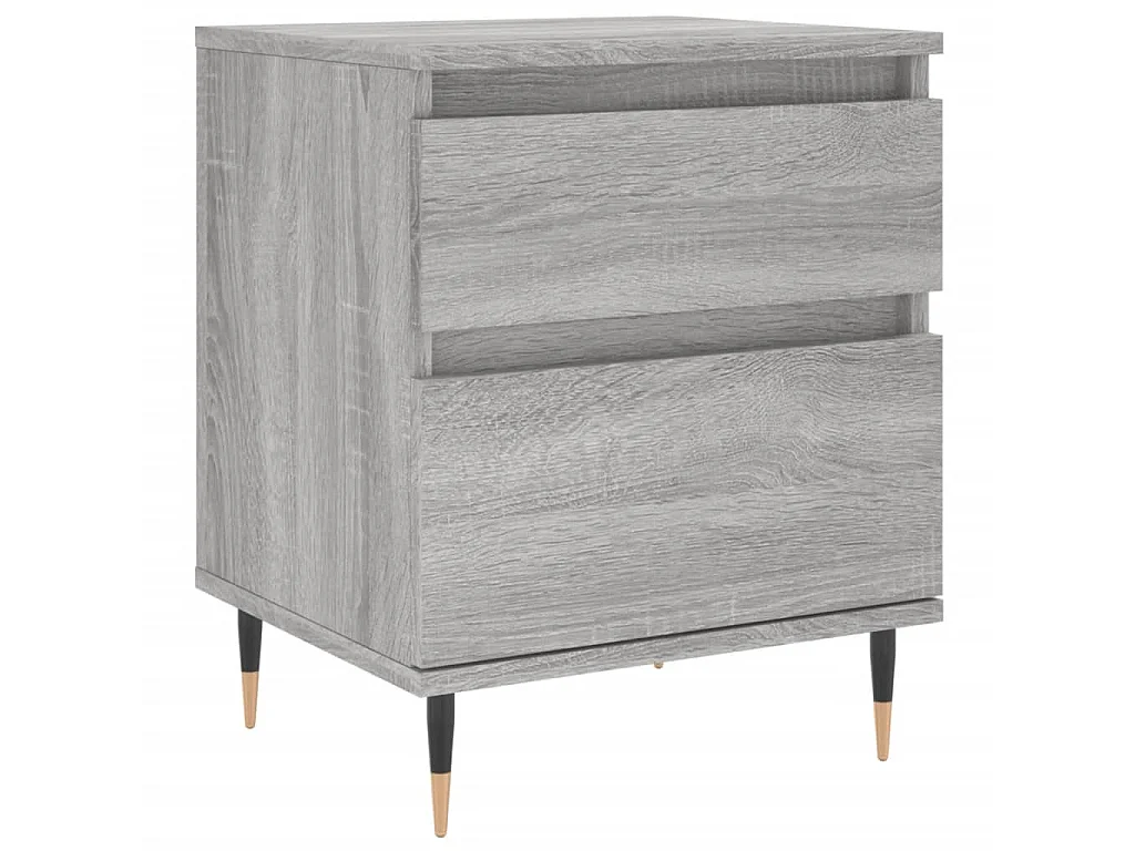 2er-Set Nachttische Nachtschrank Grau Sonoma 40x35x50 cm Holzwerkstoff -RN51169