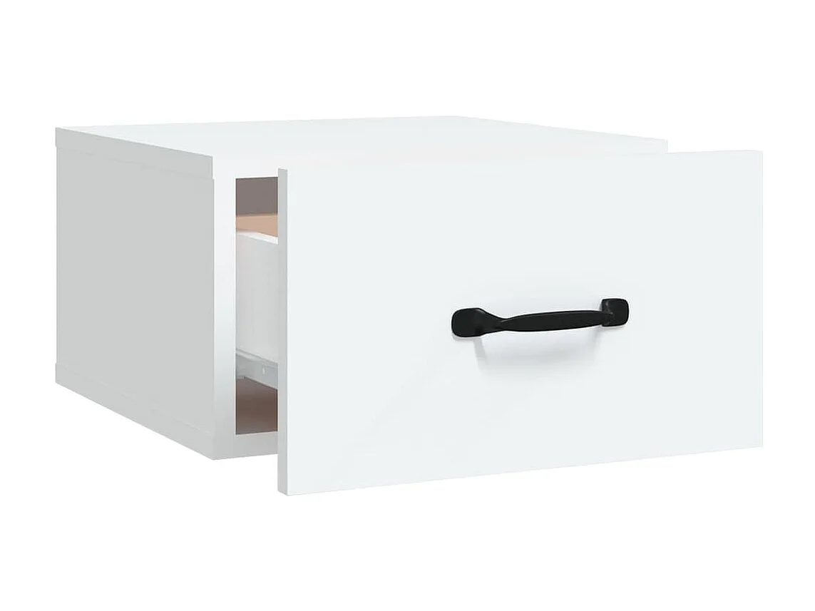 Wand-Nachttisch Nachtschrank Weiß 35x35x20 cm -RN39184