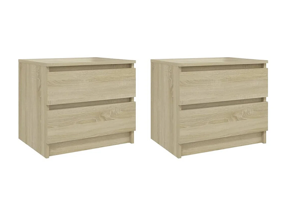 2er-Set Nachttische Nachtschrank Sonoma-Eiche 50x39x43,5 cm Holzwerkstoff -RN80993