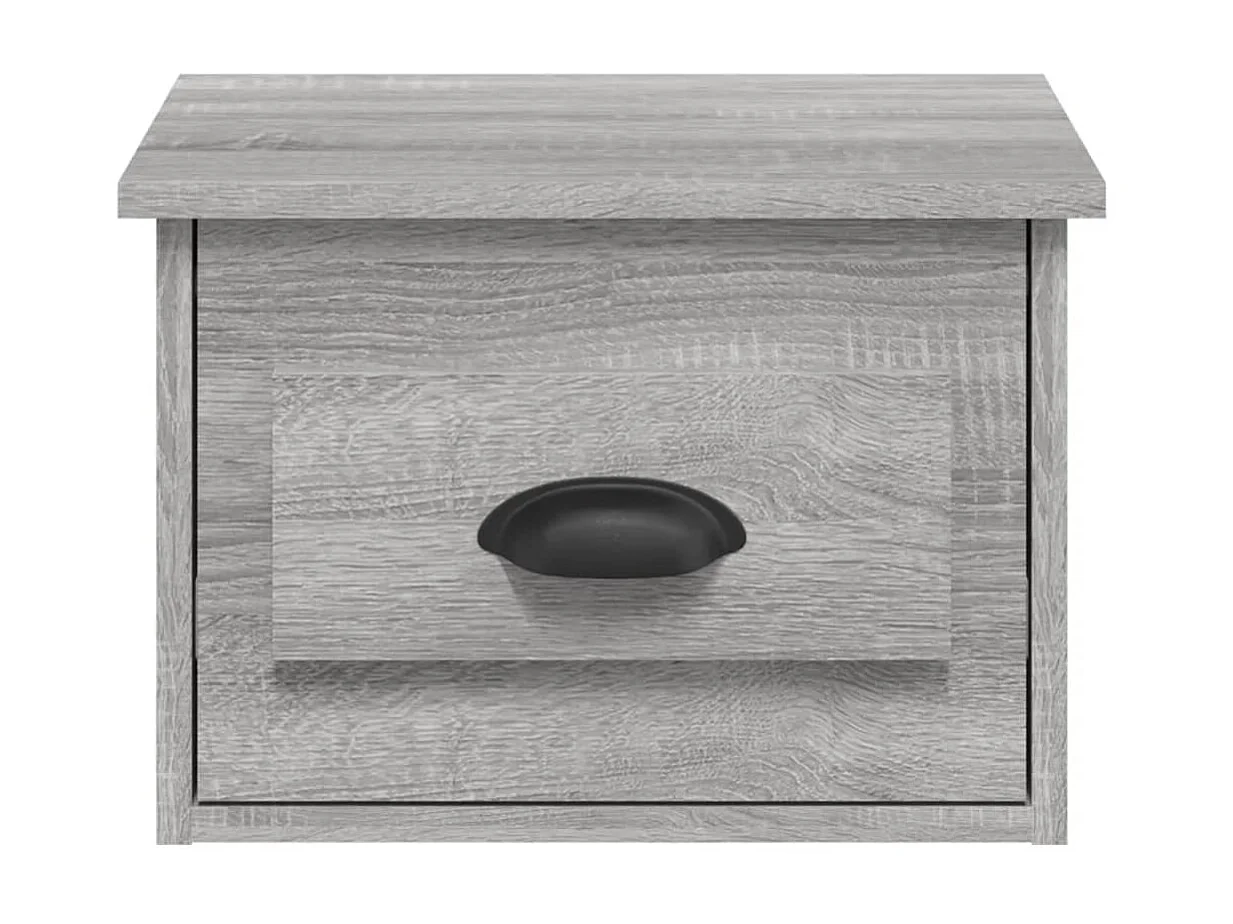 2er-Set Wand-Nachttische Nachtschrank Grau Sonoma 41,5x36x28 cm -RN87332