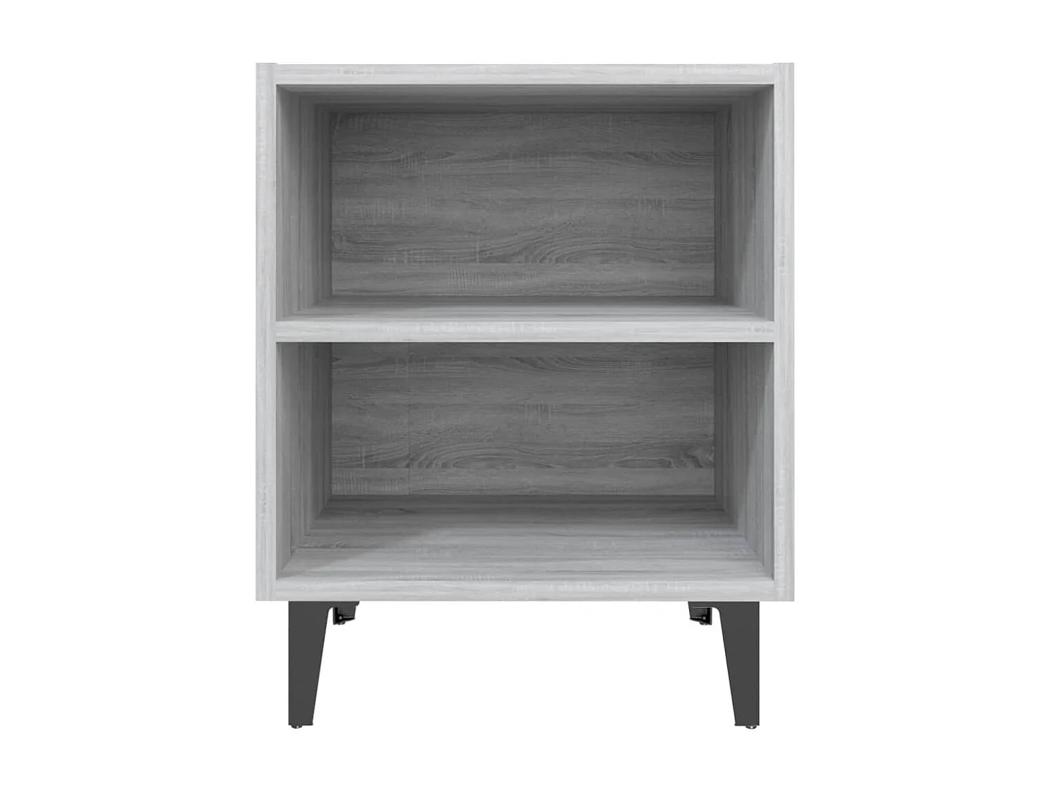 Nachttisch Nachtschrank mit Metallbeinen Grau Sonoma 40x30x50 cm -RN40121