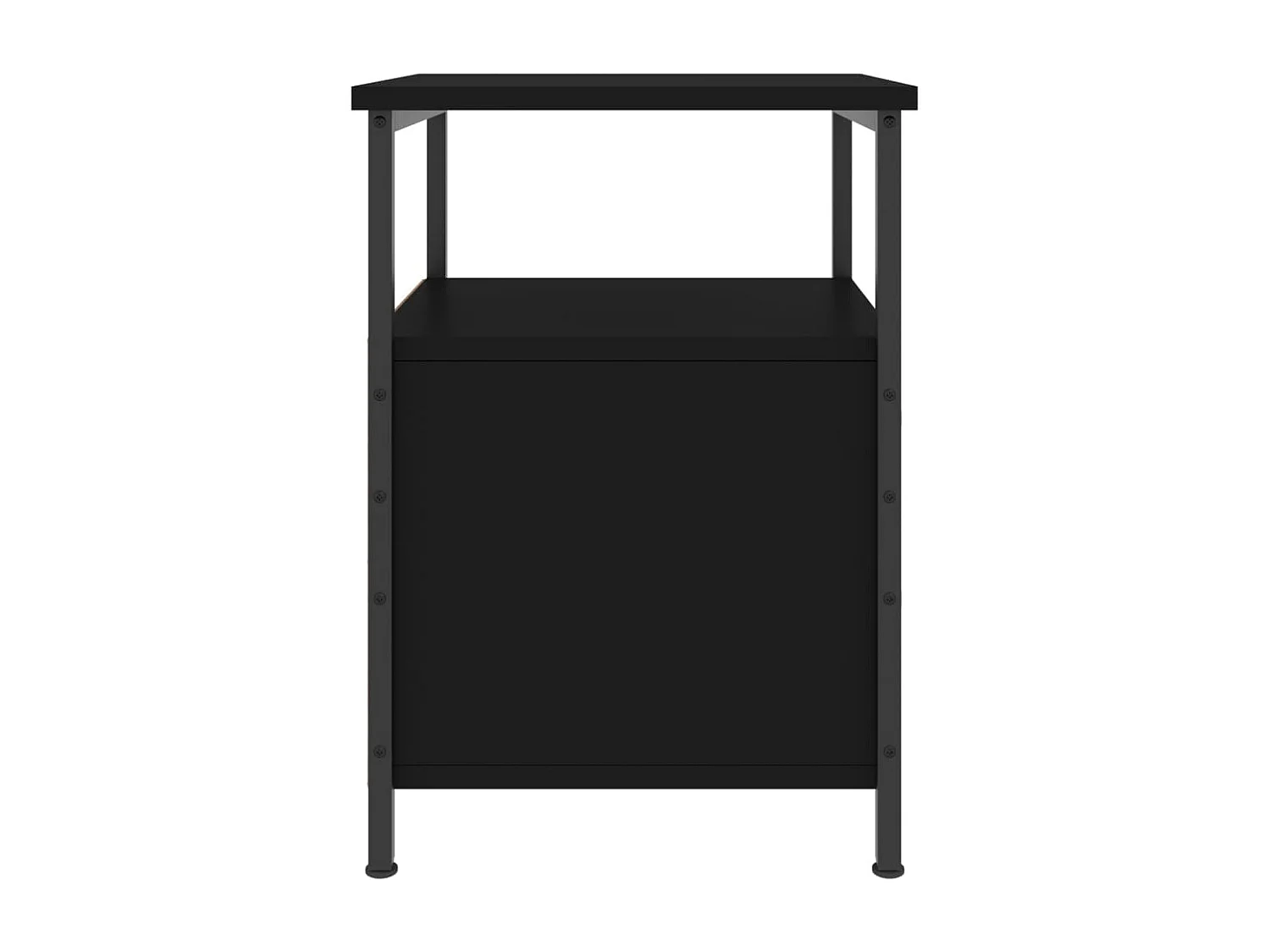 Nachttisch Nachtschrank Schwarz 34x35,5x50 cm Holzwerkstoff -RN50383