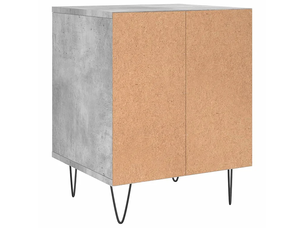 Nachttisch Betongrau Nachtschrank 40x35x50 cm Holzwerkstoff -RN88622
