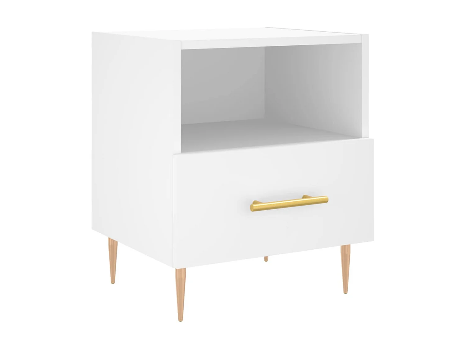 2er-Set Nachttische Nachtschrank Weiß 40x35x47,5 cm Holzwerkstoff -RN12626